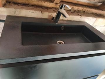 Mooi zwart wastafel wastafelmeubel  beschikbaar voor biedingen