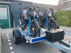 motortrailer / motoraanhanger geremd te huur Tempo-100, Diensten en Vakmensen, Verhuur | Auto en Motor, Aanhangwagen