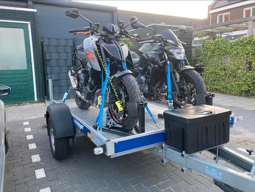 motortrailer / motoraanhanger geremd te huur Tempo-100, Diensten en Vakmensen, Verhuur | Auto en Motor, Aanhangwagen