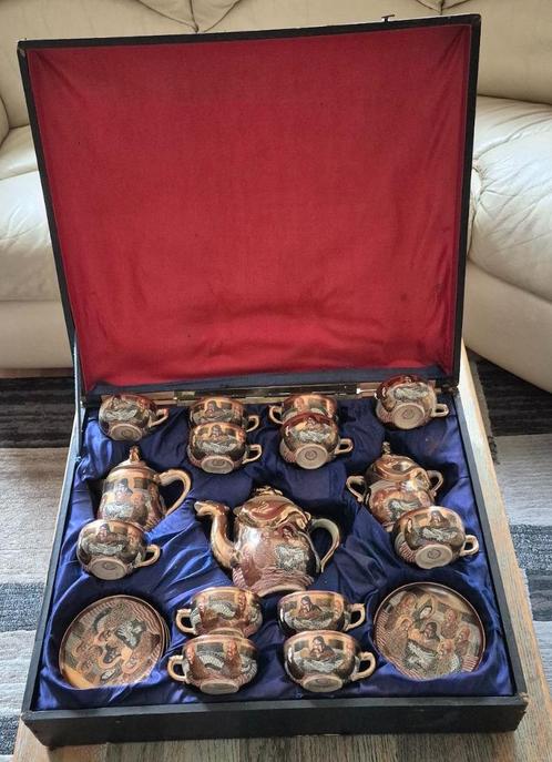 Prachtige vintage (oude) Japanse thee service “Draken Meiji”, Antiek en Kunst, Antiek | Servies compleet, Ophalen of Verzenden