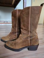 Shabbies Amsterdam Cognac Leren Laarzen Maat 39, Hoge laarzen, Ophalen of Verzenden, Zo goed als nieuw, Bruin