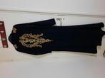 Zwarte avondjurk met gouden details, Ophalen of Verzenden, Zo goed als nieuw, Zwart, Galajurk