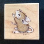 House Mouse stempel Can Catch It Amanda NIEUW RETIRED 4x4.5, Ophalen of Verzenden, Nieuw, Houten stempel