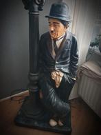 Charlie Chaplin vloerlamp  - schemerlamp - lamp - beeld, Overige materialen, 100 tot 150 cm, Gebruikt, Ophalen of Verzenden