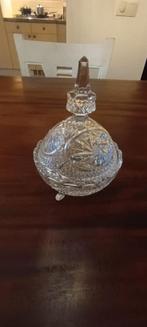 Kristallen bonbonnière met deksel, Antiek en Kunst, Antiek | Glas en Kristal, Ophalen of Verzenden