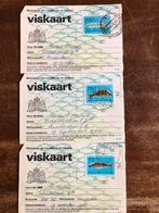 Viskaart / visakte 3x (1978,1979,1980), Postzegels en Munten, Ophalen of Verzenden