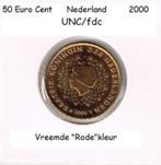 50 Euro-cent 2000 UNC Nederland met een vreemde "rode "kleur, Postzegels en Munten, Munten | Europa | Euromunten, 50 cent, Losse munt