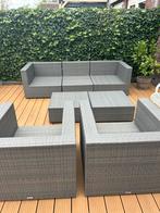 Loungeset Forza Barola donkergrijs antraciet, Tuin en Terras, Tuinsets en Loungesets, Ophalen, Zo goed als nieuw, Wicker, Bank