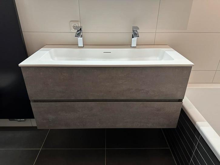 Storke Edge wastafelonderkast met 2 lades, zwevend, 100x45,5, Huis en Inrichting, Badkamer | Badkamermeubels, Nieuw, Wastafelkast