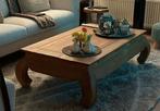 Salontafel teakhout model opium rechthoekig, Huis en Inrichting, Tafels | Salontafels, Ophalen, 100 tot 150 cm, Teakhout, 50 tot 100 cm