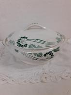 Societe Ceramique - dekschaal - motief Fluitekruid -  1900, Ophalen of Verzenden