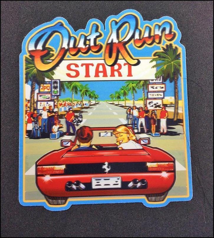 SEGA OUTRUN videogame Bartop kast Retro Arcade Sticker, Spelcomputers en Games, Games | Sega, Nieuw, Mega Drive, Avontuur en Actie