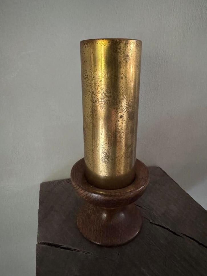 Vintage Mid Century jaren 70 - 80 kandelaar Eclectic Uniek, Huis en Inrichting, Woonaccessoires | Kandelaars en Kaarsen, Ophalen of Verzenden