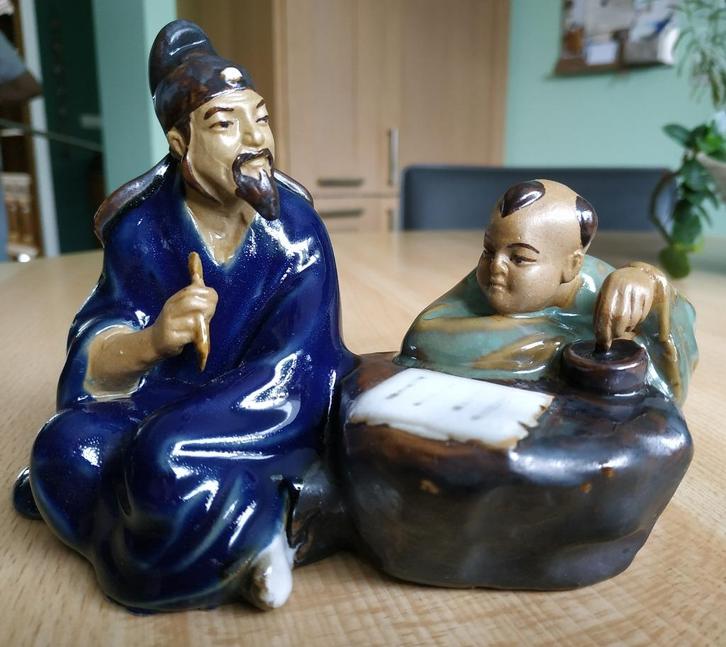 Vintage Chinese Modderman / Mudmen beeldje in nieuwstaat !, Verzamelen, Beelden en Beeldjes, Zo goed als nieuw, Mens, Ophalen of Verzenden