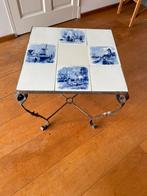 Tafeltje, Huis en Inrichting, Tafels | Bijzettafels, Minder dan 55 cm, Gebruikt, Metaal of Aluminium, Ophalen