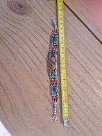 Tibetaans zilveren armband met koraal en lapis lazuli., Ophalen of Verzenden, Zilver, Armband, Met edelsteen