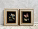 Vintage ingelijste wanddecoratie vlinder bloemen, Minder dan 50 cm, -, -, Ophalen of Verzenden