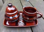 Mooi roomstel / melk en suiker potje op bord, Huis en Inrichting, Ophalen of Verzenden, Gebruikt