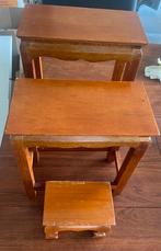 Houten Thaise bijzettafels diverse maten, Ophalen of Verzenden, Gebruikt, Rechthoekig, Minder dan 55 cm