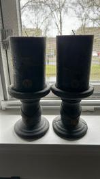 2 Brynxz kaarsenhouders inclusief Brynx kaarsen zwart, Overige materialen, Zo goed als nieuw, Zwart, Ophalen