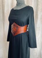Handgemaakte leren corset riem, Ophalen, 80 tot 90 cm, Echt leder, Nieuw
