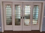Set schuifdeuren glas in lood suite deuren, Ophalen, Zo goed als nieuw