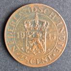 Nederlands-Indie 2 1/2 cent 1945, Postzegels en Munten, Munten | Nederland, Ophalen, Koningin Wilhelmina, Overige waardes, Losse munt