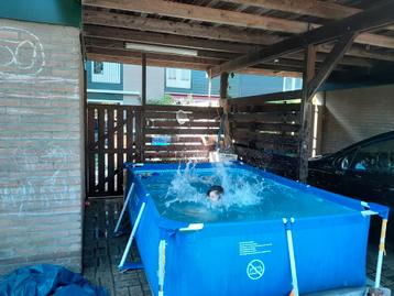 Zwembad met pompfilter, verwarmingsmat en cleanset 3x2 meter beschikbaar voor biedingen