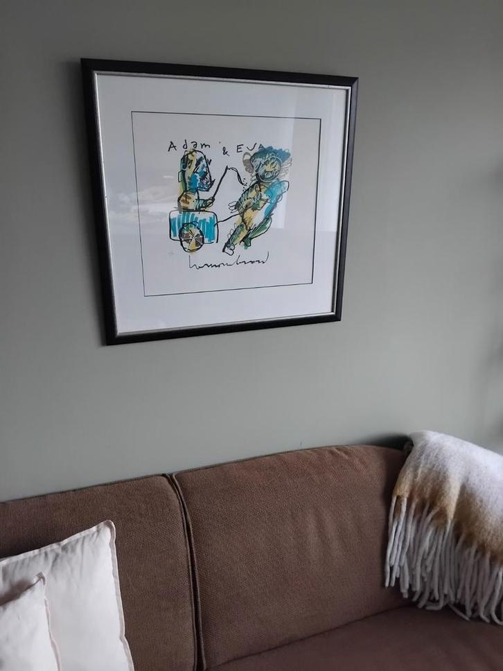 Kunstwerk Adam & Eva, Antiek en Kunst, Kunst | Schilderijen | Abstract, Ophalen of Verzenden