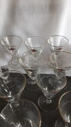 MARTINI glazen met gouden logo, 14 stuks, vintage, Ophalen of Verzenden, Zo goed als nieuw, Borrel- of Shotglas