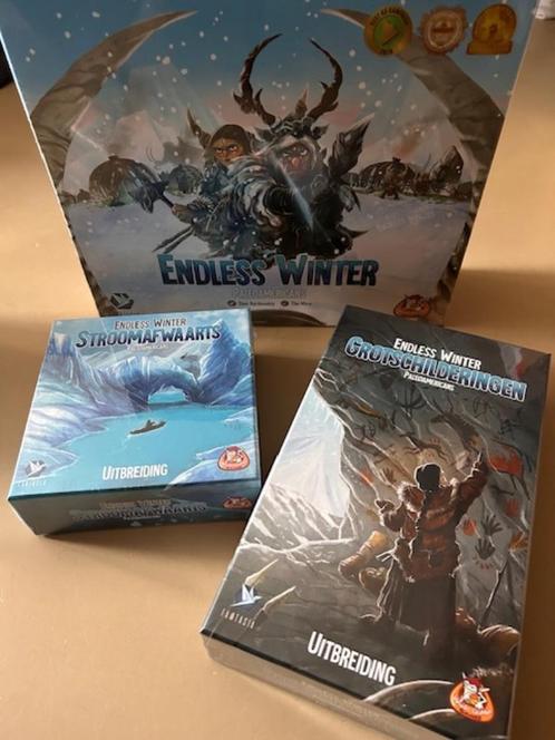 ENDLESS WINTER + 2 uitbreidingen stroomafwaart grot *NIEUW*, Hobby en Vrije tijd, Gezelschapsspellen | Bordspellen, Nieuw, Een of twee spelers