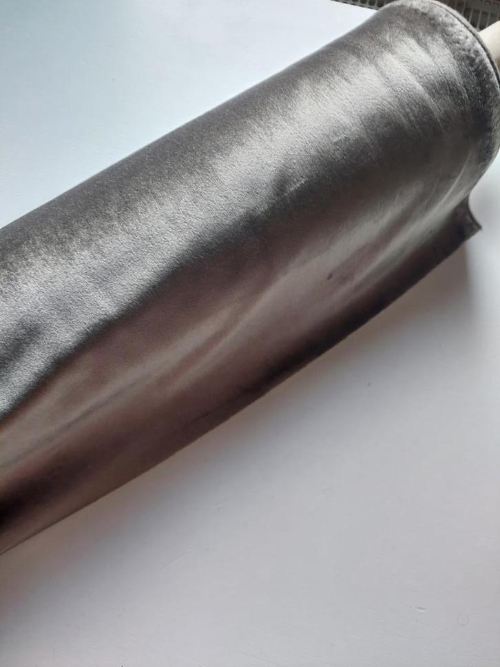 6161)150x100cm meubelstoffen velours fluweel donkergrijs, Hobby en Vrije tijd, Stoffen en Lappen, Nieuw, Polyester, 120 cm of meer