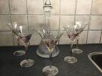 Martini glazen met karaf, Verzamelen, Ophalen of Verzenden, Zo goed als nieuw, Overige typen