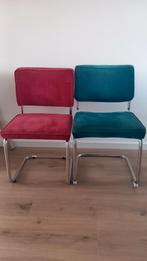 4x Zuiver eetkamerstoelen ribstof, Huis en Inrichting, Stoelen, Ophalen, Gebruikt, Overige kleuren