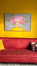 Schilderij Acrylverf op houten plaat 120x80, Antiek en Kunst, Ophalen