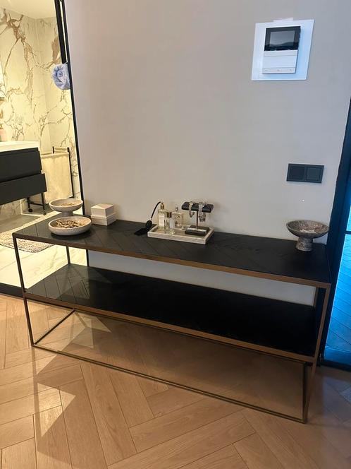 Sidetable, Huis en Inrichting, Tafels | Sidetables, Zo goed als nieuw, 25 tot 50 cm, 100 tot 150 cm, Rechthoekig, Metaal, Ophalen