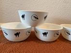4 st. Corelle Halloween schaaltjes, zwarte kat & vleermuis, Huis en Inrichting, Keuken | Servies, Ophalen of Verzenden, Overige stijlen