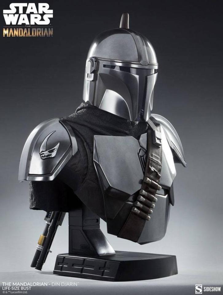 Sideshow Star Wars The Mandalorian Life-Size Bust, Verzamelen, Star Wars, Nieuw, Beeldje of Buste, Ophalen of Verzenden