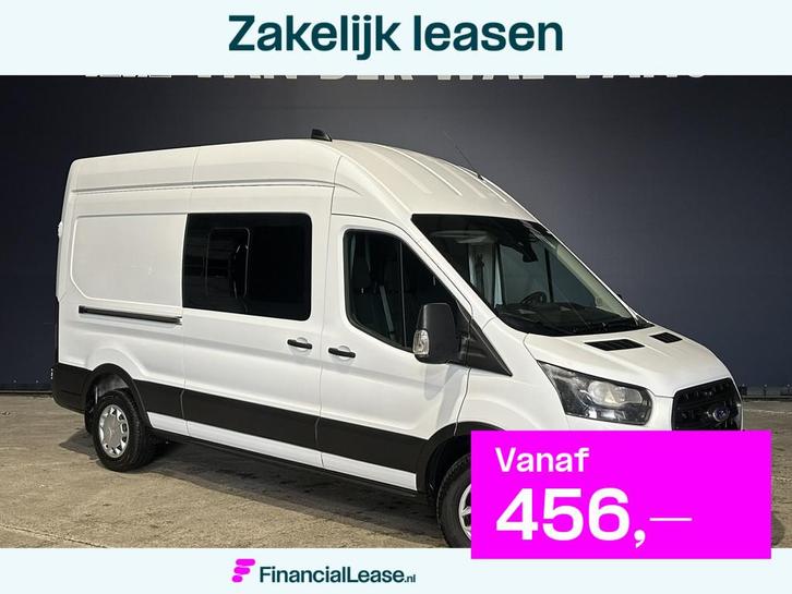 Ford Transit 2.0 TDCI 130pk L3H3 Dubbele Cabine Euro6 Airco, Auto's, Bestelauto's, Bedrijf, Lease, Financial lease, 4x4, ABS, Airconditioning
