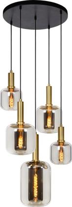Lucide JOANET - Hanglamp - Ø 66 cm - 5xE27 - Fumé, Huis en Inrichting, Lampen | Hanglampen, 50 tot 75 cm, Ophalen of Verzenden