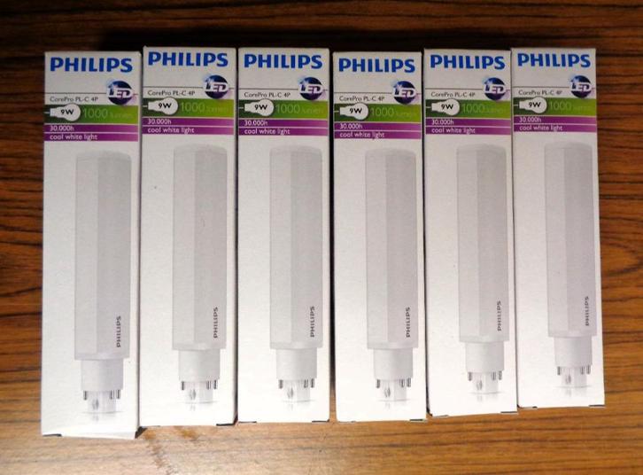 Philips CoreProPL-C4P Led 9 Watt - 6 stuks - NIEUW -, Huis en Inrichting, Lampen | Losse lampen, Nieuw, Led-lamp, Minder dan 30 watt