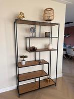Stijlvolle open kast met houten planken, Ophalen, Met plank(en), Zo goed als nieuw, Minder dan 150 cm