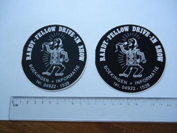 sticker oud Randy Fellow drive in disco deejay strip Boekel beschikbaar voor biedingen