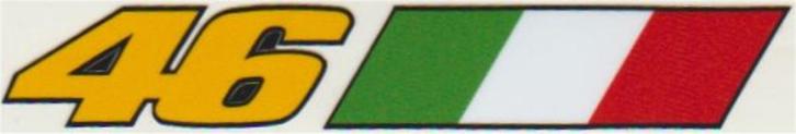 46 Rossi italiaanse vlag sticker set #30, Motoren, Accessoires | Stickers, Ophalen of Verzenden