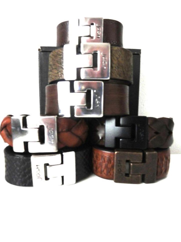Nieuwe Josh heren armband, Sieraden, Tassen en Uiterlijk, Armbanden, Nieuw, Leer, Bruin, Ophalen of Verzenden