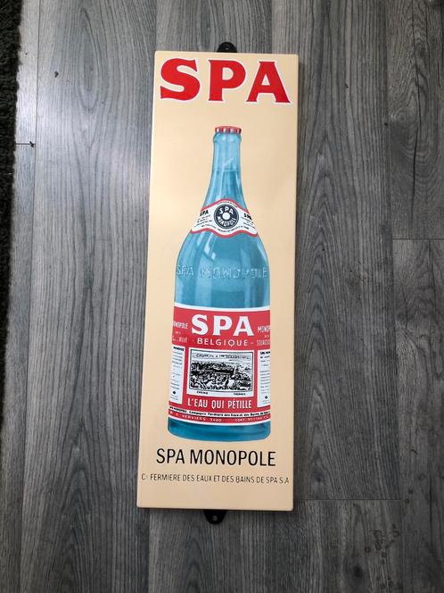 Zwaar emaille bord van Spa Monopole mintstaat, Verzamelen, Merken en Reclamevoorwerpen, Zo goed als nieuw, Reclamebord, Ophalen of Verzenden