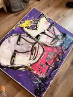 Mooi groot echt schilderij abstract in een mooie lijst, Antiek en Kunst, Kunst | Schilderijen | Abstract, Ophalen