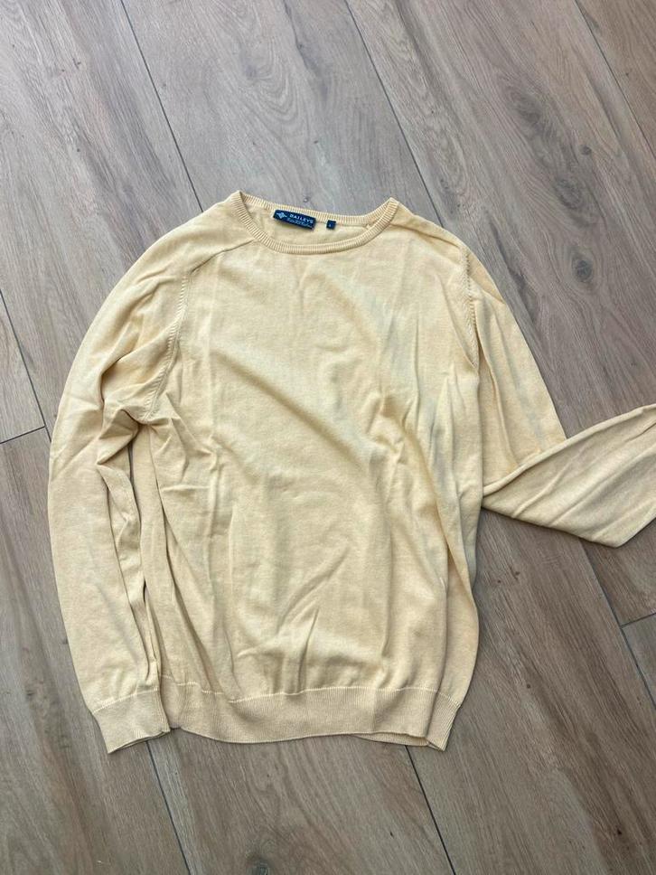 Vintage Trui Katoen Cashmere Perzik Maat L, Kleding | Heren, Truien en Vesten, Gedragen, Maat 52/54 (L), Overige kleuren, Ophalen of Verzenden