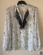 Promiss zwart wit stippen blouse maat 46, Ophalen of Verzenden, Zo goed als nieuw, Maat 46/48 (XL) of groter, Zwart