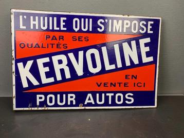 oud origineel Kervoline emaille reclame bord 55 x 40 cm beschikbaar voor biedingen